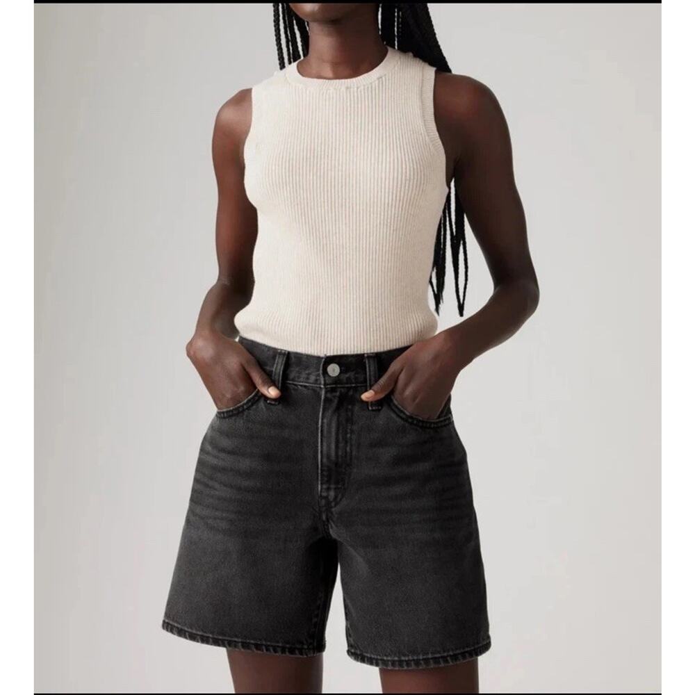 Levi’s ‘94 Baggy Shorts Midrise Loose Through The Hips And Thighs Dark Grey New